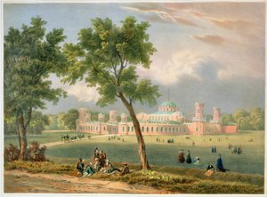Il Palazzo di Pietro il Grande a Mosca, stampato da Edouard Jean-Marie Hostein, pubblicato da Lemercier, Parigi, 1840s da V. Adam