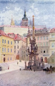 Colonna della Peste della Santissima Trinità, Malostranske Namesti, Mala Strana, Praga da Vaclav Jansa