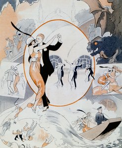 Scena di ballo, dalla rivista La Vie Parisienne, Francia da Vald
