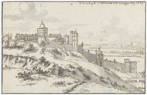 Veduta del Valkhof e Belvedere a Nimega da Valentijn Klotz (possibly)