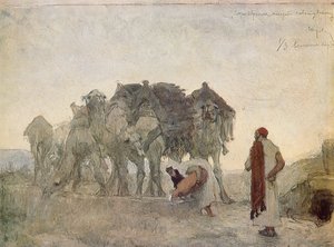 Il servo di Abramo trova una sposa per Isacco, Rebecca da Valentin Aleksandrovich Serov