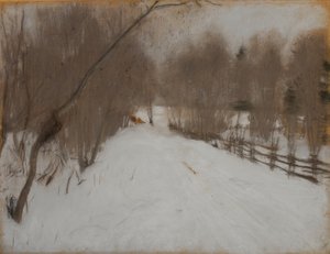 Strada invernale per Domotkanovo, 1904 da Valentin Aleksandrovich Serov