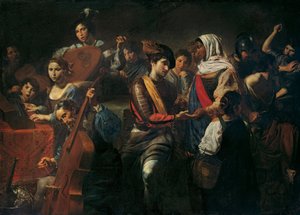 Compagnia allegra e indovina della fortuna da Valentin de Boulogne