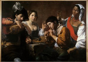 Incontro in un cabaret da Valentin de Boulogne