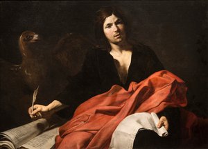 San Giovanni Evangelista, di Valentin de Boullogne (1591-1632) da Valentin de Boulogne