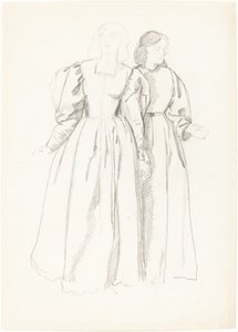Studio di due giovani donne da Valentine Cameron Prinsep