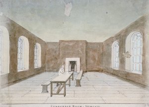 Interno della stanza dei condannati nella prigione di Newgate, Old Bailey, Città di Londra da Valentine Davis