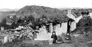 Case dei crofters, Stornoway, Lewis, Isole Occidentali, Scozia, 1924-1926 da Valentine and Sons Ltd