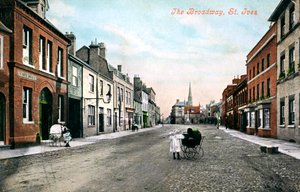 The Broadway, St Ives, Cambridgeshire, inizio XX secolo da Valentine and Sons Ltd