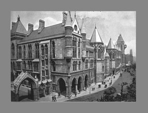 I nuovi tribunali, Londra da Valentine and Sons Publishing Co