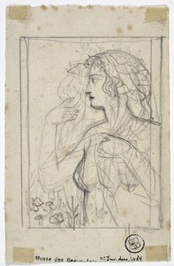 Profilo di donna (disegno) da Valère Bernard