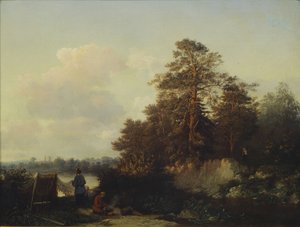 Paesaggio con pescatori da Valerian Konstantinovich Kamenev