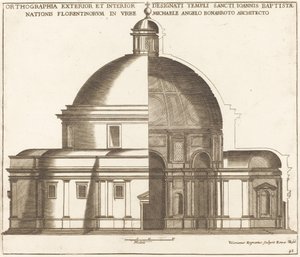 Sezione della Chiesa di San Giovanni Battista da Valerien Regnard