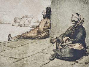 Mendicanti napoletani (disegno) da Valère Bernard