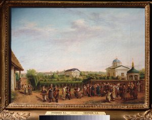 Matrimonio nel villaggio di Kukavka (Ucraina) da Vasili Andreevich Tropinin