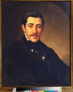 Ritratto dello scrittore Alexander Sukhovo-Kobylin (1817-1903) da Vasili Andreevich Tropinin