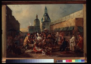 Chiosco di rinfreschi vicino al muro cinese a Mosca da Vasili Egorovich Astrakhov