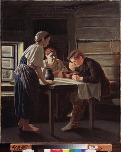 La ricezione del pellegrino da Vasili Grigorevich Perov