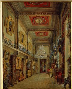 La biblioteca del palazzo Yusupov a San Pietroburgo da Vasili Semenovich Sadovnikov