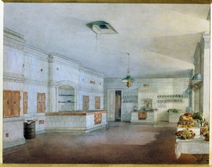 La cucina del palazzo Yusupov a San Pietroburgo da Vasili Semenovich Sadovnikov