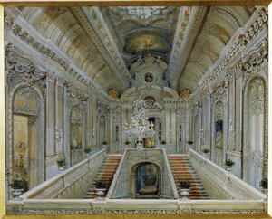 La scala principale del Palazzo Yusupov a San Pietroburgo da Vasili Semenovich Sadovnikov