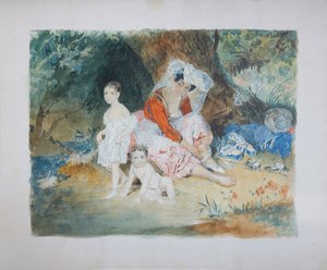 Ritratto del conte Peter Dominikus Ludwig 1832-1887 e della contessa Maria 1829-1898 zu Sayn-Wittgenstein da Vasili Semenovich Sadovnikov