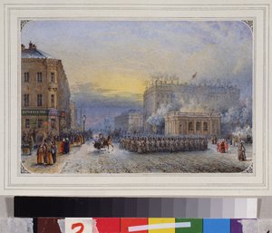 San Pietroburgo. Il palazzo Anichkov. Giorno di Pasqua da Vasili Semenovich Sadovnikov