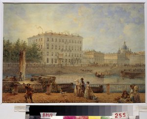 San Pietroburgo. Vista del fiume Fontanka e della casa Derzhavin da Vasili Semenovich Sadovnikov