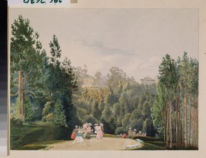 Scena in un parco da Vasili Semenovich Sadovnikov
