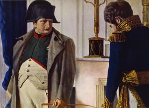 Napoleone Bonaparte e Jacques Lauriston (litografia a colori) da Vasili Vasilievich Vereshchagin
