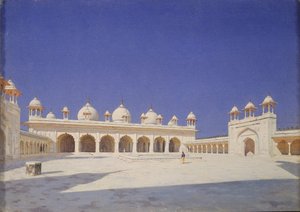 Moschea della Perla Moti Masjid nel Forte Rosso di Agra, 1874-1876