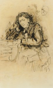 Ritratto del compositore Anton Rubinstein 1829-1894, 1893 da Vasilij Ivanovic Surikov