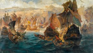 La conquista di Costantinopoli da parte dei Crociati da Vasilios Chatzis