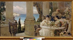 Sulla terrazza da Vasily Alexandrovich Kotarbinsky