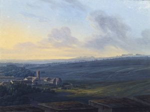 Vista di Tsarskoye Selo dalla Torre Bianca, dopo il 1826 da Vasily Andreyevich Zhukovsky