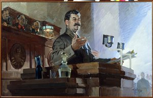 Joseph Stalin (Joseph Vissarionovich Djougachvili detto) (1879-1953) ridefinisce la costituzione sovietica (costituzione Stalin) durante l