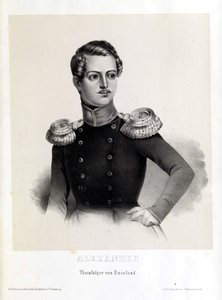 Erede al trono Alexander Nikolajewitsch, litografia da Velten