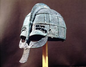 Elmo, dal tesoro di Vendel, Uppland, c.600 d.C. da Vendel Period