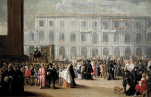 Carnevale in Piazza San Marco, Venezia da Venetian School