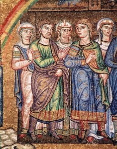 Vita di Noè, i figli di Noè (dettaglio del mosaico)