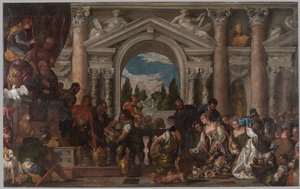 La regina di Saba offre doni a Salomone