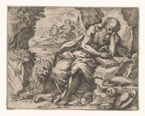 San Girolamo nel deserto da Vespasiano Strada (attributed to)