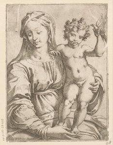 Maria con Bambino e un uccello da Vespasiano Strada