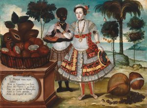 Nobile donna con il suo schiavo nero da Vicente Alban