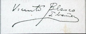 Firma del Romanziere da Vicente Blasco Ibanez