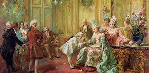 La presentazione del giovane Mozart a Madame de Pompadour a Versailles nel 1763