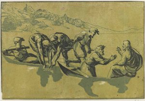 La pesca miracolosa dopo Raffaello, c. 1540 da Vicentino