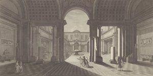 Veduta del cortile del Museo Pio-Clementino, da 