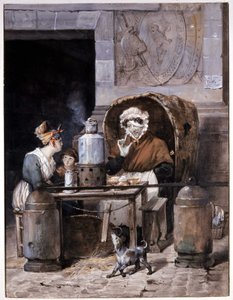 Venditore di caffè per strada