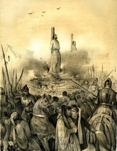Morte del macellaio di Jacques de Molay (1243-1314), ultimo gran maestro dell